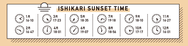 ISHIKARI SUNSET TIME